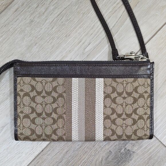 Coach Legacy Signature Stripe Candace Carryall with Wallet - Picture 6 of 14